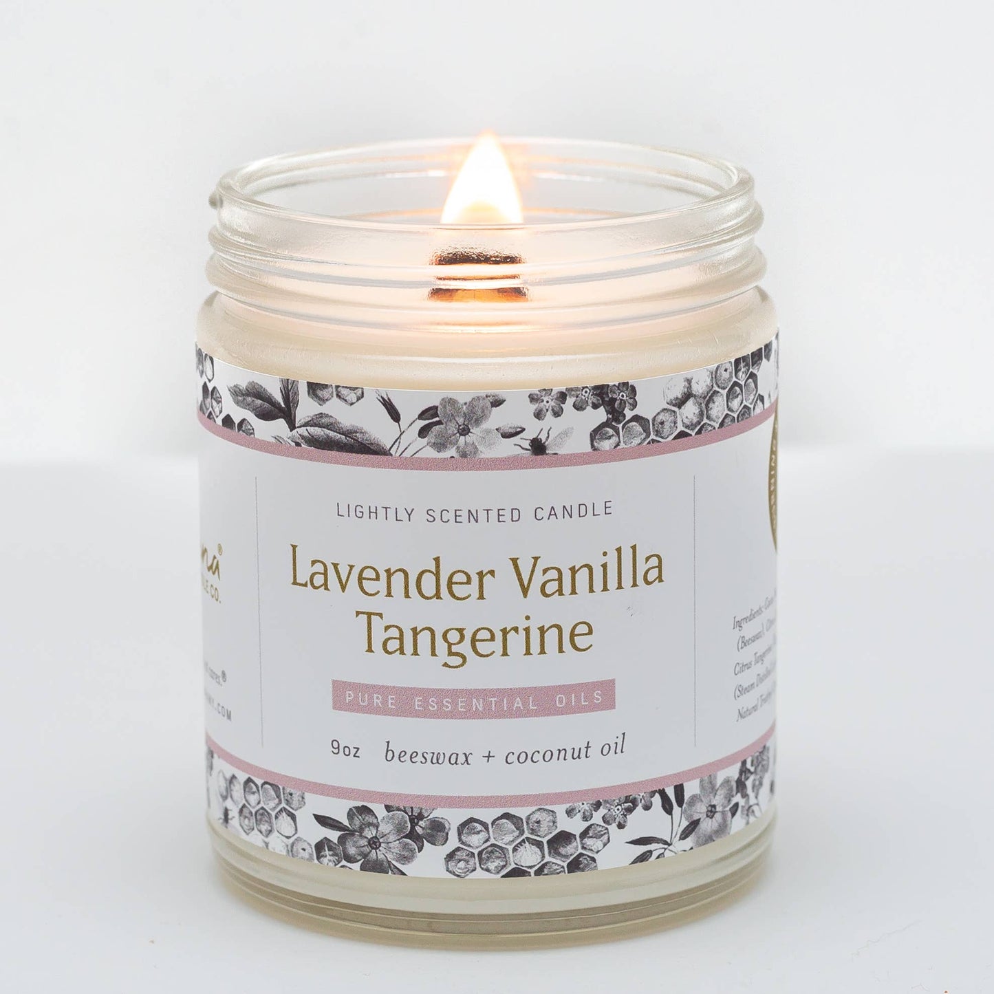 Lavender Vanilla Tangerine Essential Oil Jar Candle