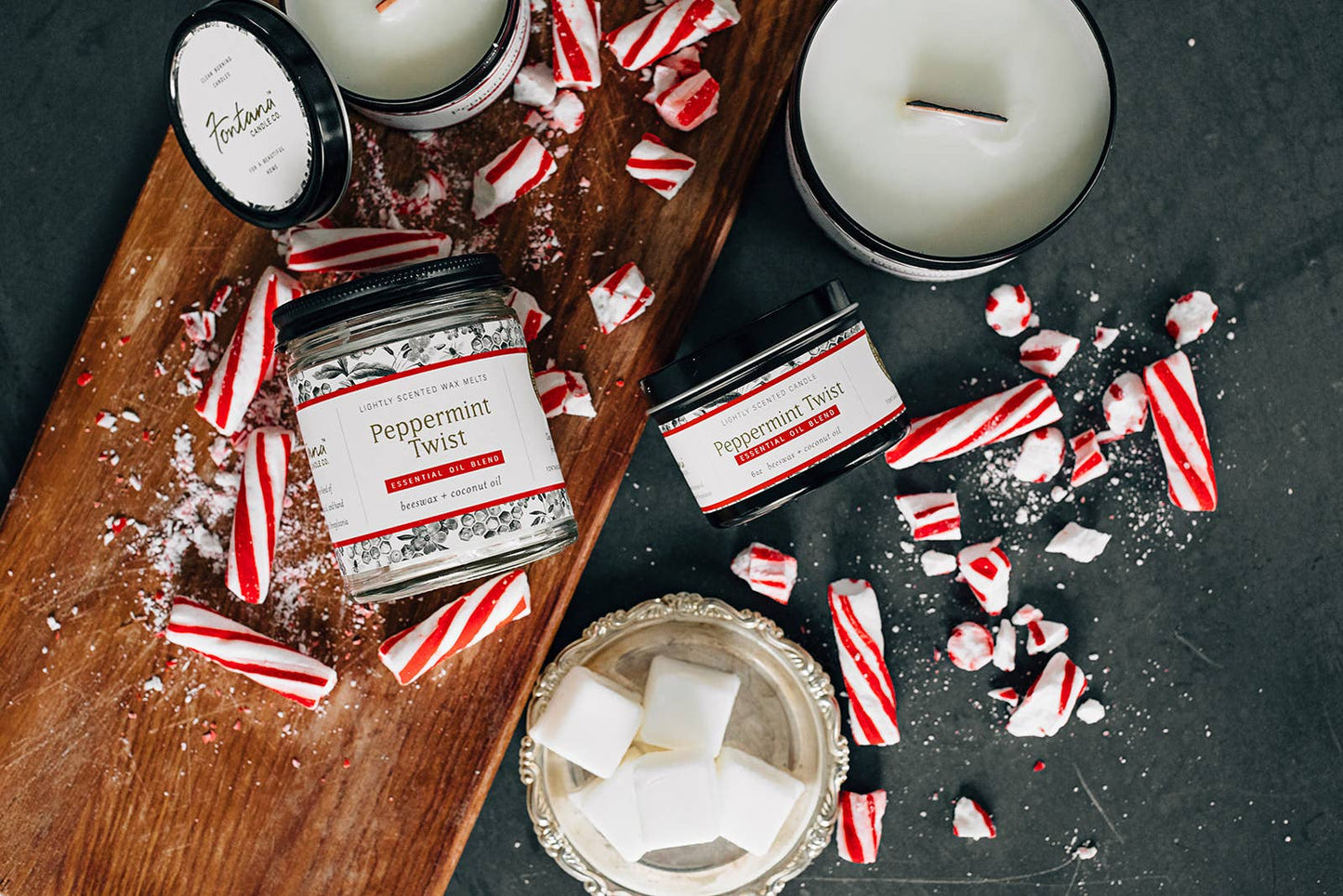 Peppermint Twist Essential Oil Jar Candle