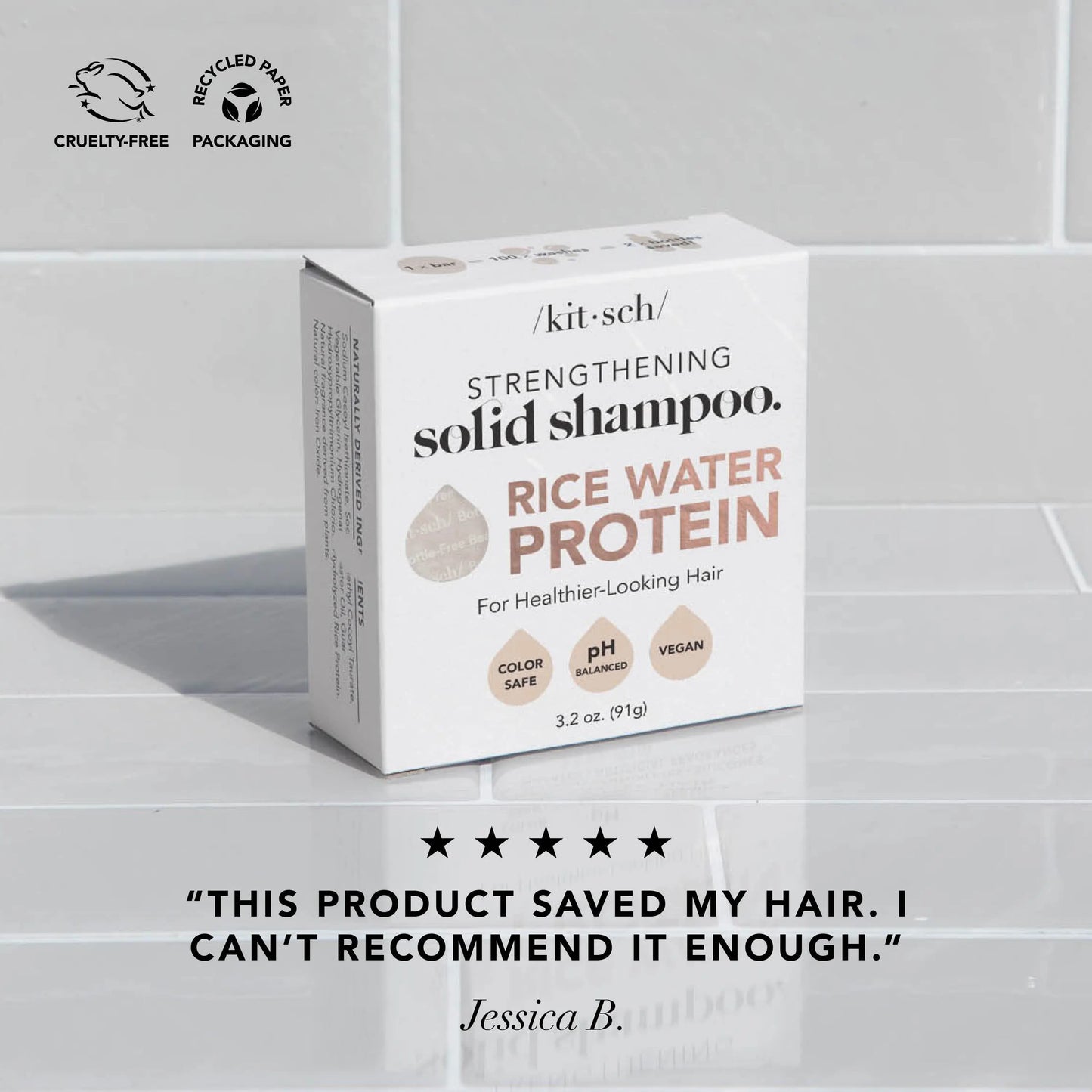 Rice Water Protein Shampoo Bar For Hair Growth