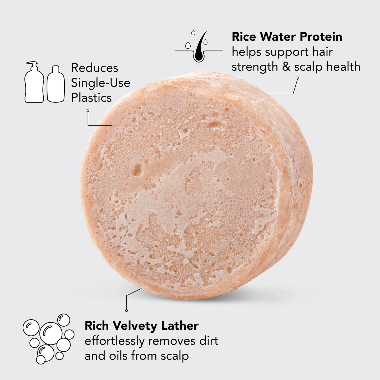 Rice Water Protein Shampoo Bar For Hair Growth