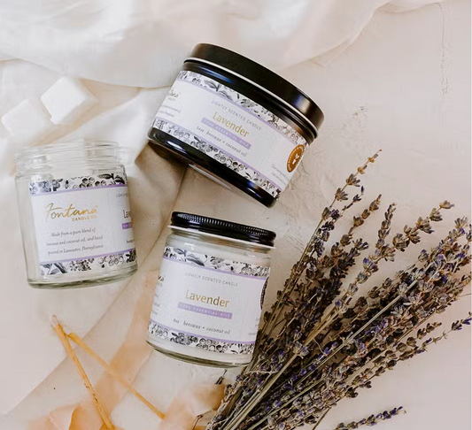Lavender Essential Oil Jar Candle