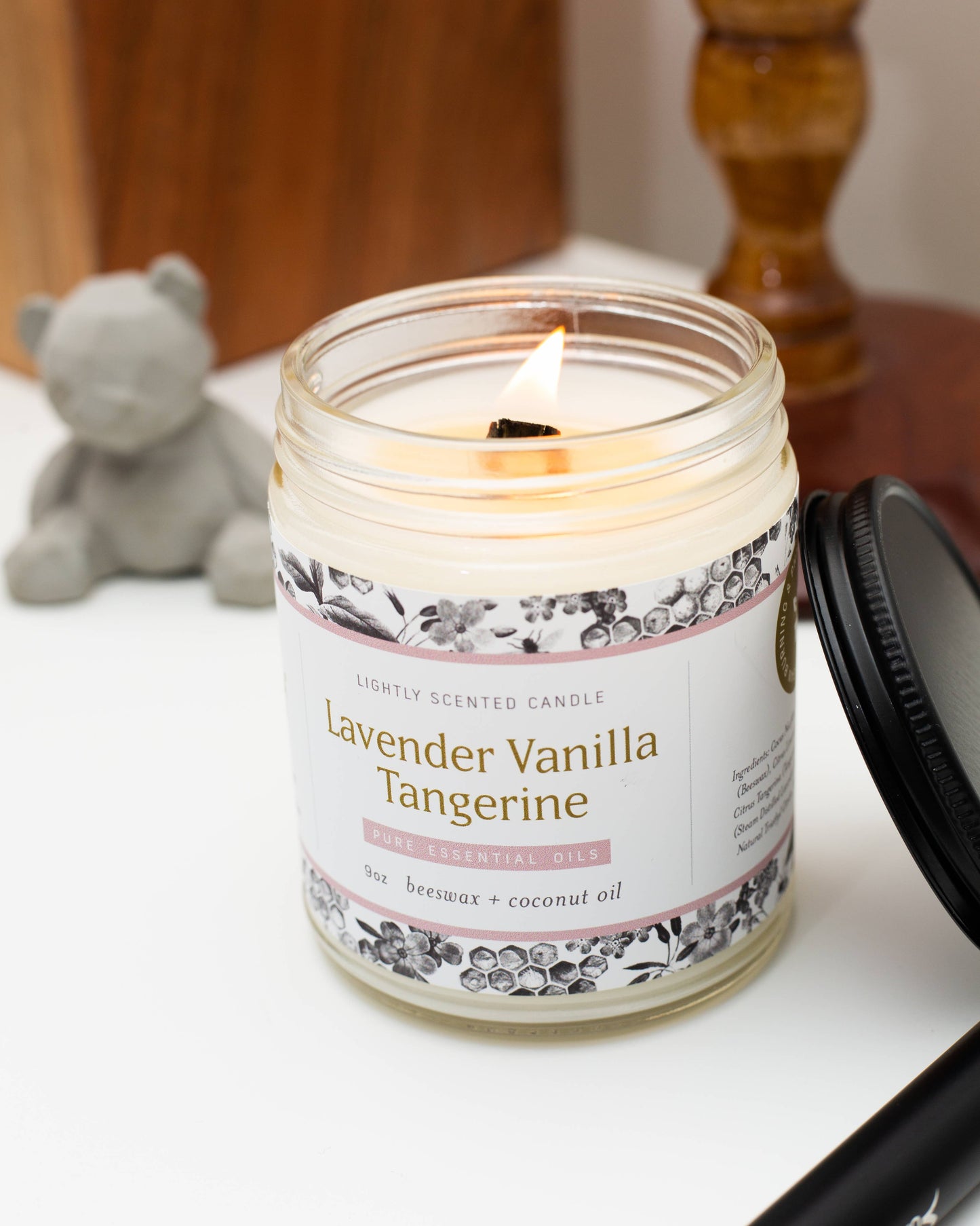 Lavender Vanilla Tangerine Essential Oil Jar Candle