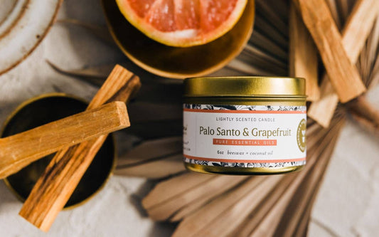 Palo Santo & Pink Grapefruit Essential Oil Small Tin Candle
